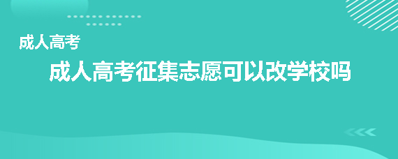 成考征集志愿可以改学校吗